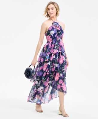 Macy's - Flower Show Floral-Print Halter Dress