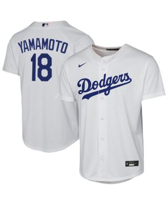 Nike - Big Boys and Girls Yoshinobu Yamamoto White Los Angeles Dodgers Home Replica Player Jersey