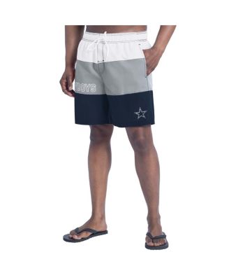 G-III Sports by Carl Banks - Men's White/Gray Dallas Cowboys Sunrise Volley Swim Shorts