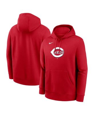 Nike - Men's Red Cincinnati Reds Logo Club Fleece Pullover Hoodie