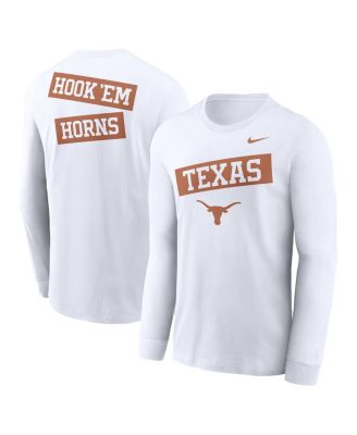 Nike - Men's White Texas Longhorns Two-Hit Classic Location Long Sleeve T-Shirt