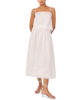 1.STATE - Women's Embroidered Midi Skirt