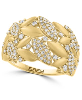 EFFY Collection - Diamond & Polished Navette Cluster Ring (1/2 ct. t.w.) in 14k Gold