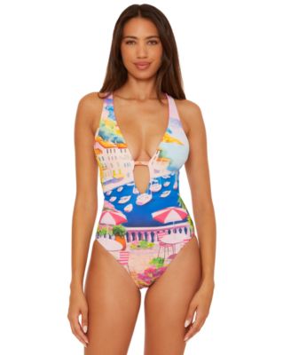 Becca - Women's Positano Reversible Textured One-Piece Swimsuit