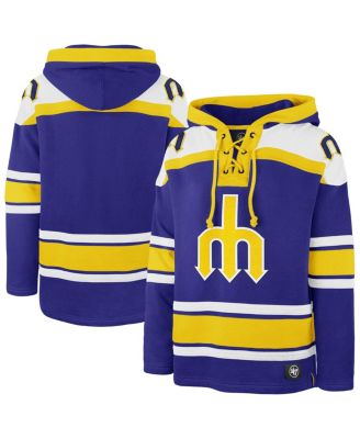 '47 Brand - Men's Royal Seattle Mariners Superior Lacer Pullover Hoodie