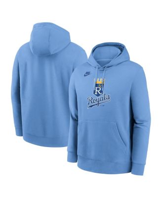 Nike - Men's Light Blue Kansas City Royals Cooperstown Collection Logo Club Pullover Hoodie