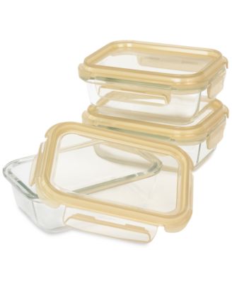 Sedona Kitchen - 3-Pc. Rectangular Glass Food Storage Container Set