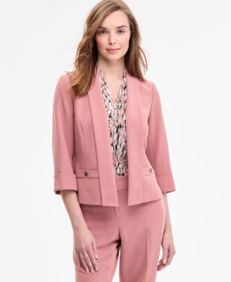 Kasper - Women's 3/4-Sleeve Shawl-Collar Blazer
