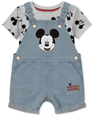 Disney - Baby Boys Mickey Mouse T-Shirt & Shortall, 2 Piece Set