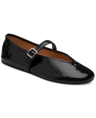 COACH - Women's Sculpted C Crinkle Patent Leather Soft Mary Jane Flats