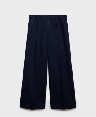 MANGO - Women's High-Waisted Wideleg Jeans
