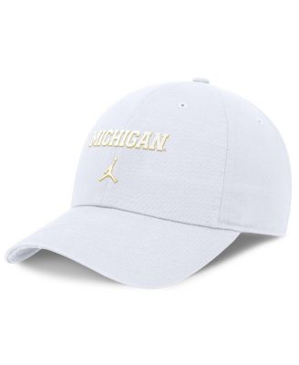Jordan - Men's&nbsp; White Michigan Wolverines Club Swoosh Performance Adjustable Hat