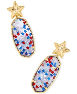 Kendra Scott - Gold-Tone Glitter Star Illusion Elle Drop Earrings
