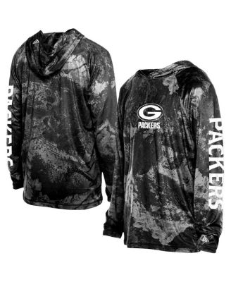 New Era - Men's Black Green Bay Packers RealTree Xtreme Camo Raglan Long Sleeve Hooded Top