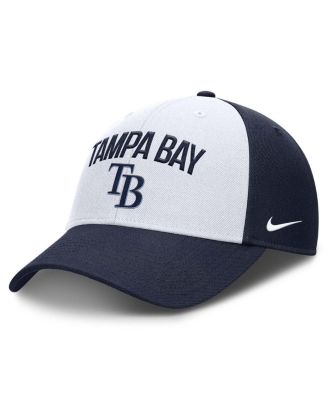 Nike - Men's White/Navy Tampa Bay Rays Club Performance Adjustable Hat