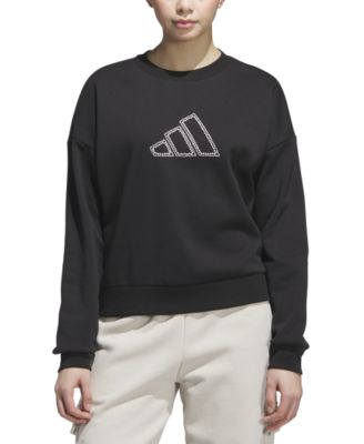adidas - Women's Faux-Pearl Logo Crewneck Sweatshirt