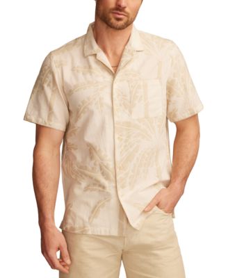 Lucky Brand - Men's Relaxed Fit Short Sleeve Palm Print Button-Front Camp Shirt