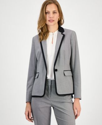 Kasper - Petite Framed Single-Button Blazer