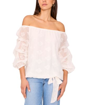 Vince Camuto - Women's Off-The-Shoulder Bubble-Sleeve Blouse