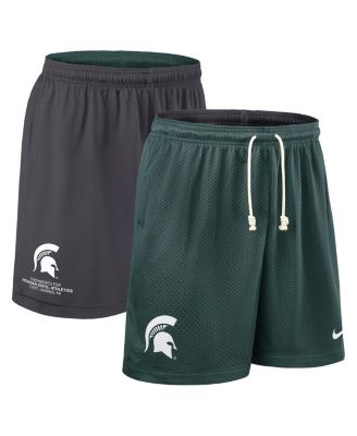 Nike - Men's Green/Charcoal Michigan State Spartans 2025 Sideline Reversible Performance Shorts