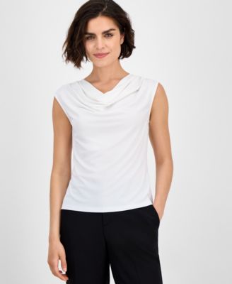 I.N.C. International Concepts - Petite Sleeveless Cowlneck Top