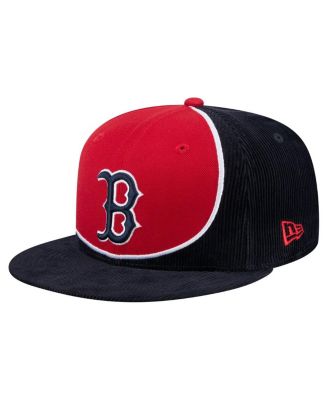 New Era - Men's Navy/Red Boston Red Sox Retro Split Corduroy Snapback Hat
