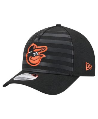 New Era - Men's Black Baltimore Orioles American Flag 9FORTY M-Crown A-Frame Adjustable Hat