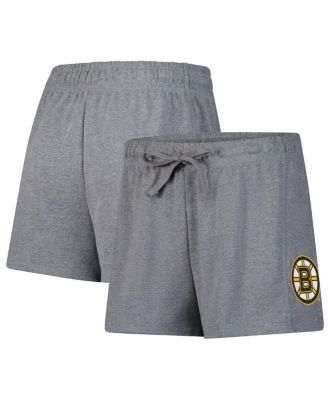 Fanatics - Women's Heather Gray Boston Bruins Logo Shorts