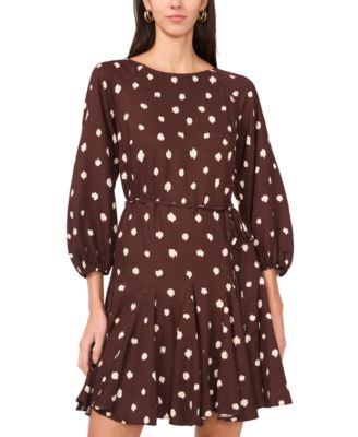 1.STATE - Women's 3/4-Sleeve Dot Mini Dress
