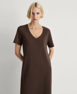 MANGO - Women's Plain Cotton Nightgown