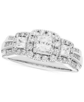 Macy's - Diamond 3-Stone Ring (1 ct. t.w.) in 14k White Gold