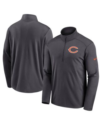 Nike - Men's Anthracite Chicago Bears Logo Pacer Performance Half-Zip Top