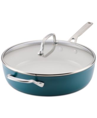 KitchenAid - Hard-Anodized Ceramic Induction 5-Qt. Saut&eacute; Pan with Lid