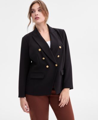 I.N.C. International Concepts - Plus Size Faux Double-Breasted Blazer