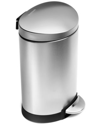 simplehuman - Mini Semi Round Step Can, 6 Liter