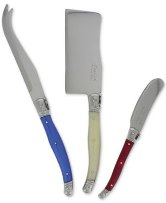 French Home - 3-Pc. Cheese Set - Red, Blue & White