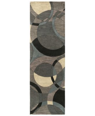Livabliss - Forum FM-7193 Khaki 3' x 12' Runner Area Rug