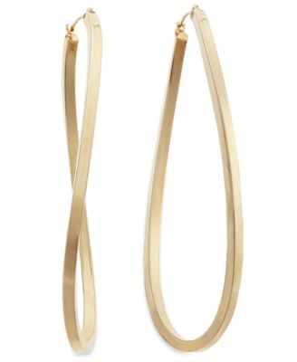 Macy's - Figure 8 Hoop Earrings in 14k Gold Vermeil or Sterling Silver