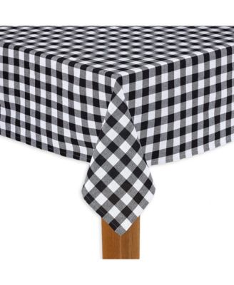 Lintex - Buffalo Check Black 100% Cotton Table Cloth for Any Table 60"X84"