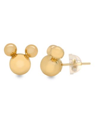 Disney - Children's Mickey Mouse Stud Earrings in 14k Gold