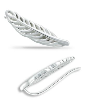 Giani Bernini - Feather Ear Crawler Earrings in 18k Gold Over Sterling Silver or Sterling Silver