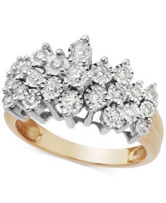 Macy's - Diamond Crown Ring in 10k Gold (1/2 ct. t.w.)