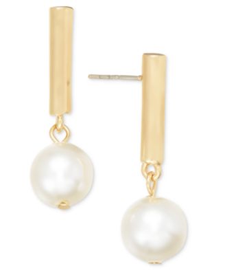 On 34th - Imitation-Pearl Drop Earrings