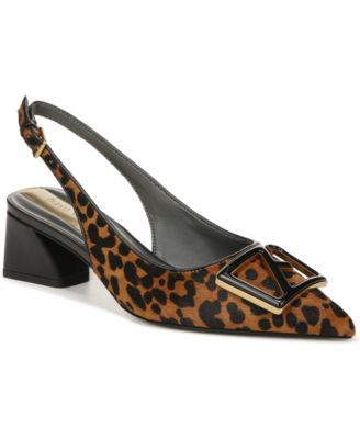 Franco Sarto - Racer Ornament Pointed Toe Block Heel Slingback Pumps