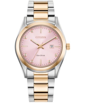 Citizen - Women's Sport Luxury Diamond Accent Two Tone Stainless Steel Bracelet Watch 33mm