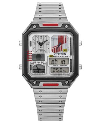 Citizen - Men's Star Wars Rebel Pilot Ana-Digi Stainless Steel Bracelet Watch 33mm