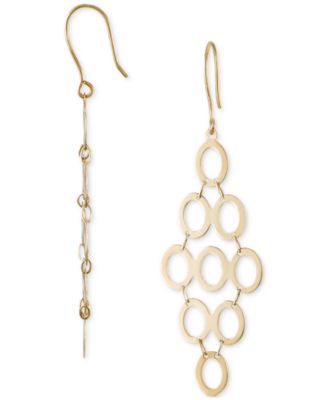 Macy's - Polished Multi-Circle Chandelier Drop Earrings in 10k Gold