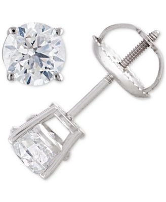 Macy's - Diamond Stud Earrings (1/4 to 1 1/2 ct. t.w.) in 18k White Gold