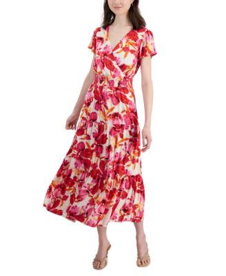 Tinsel - Petite Paisley-Print Long-Sleeve Maxi Dress