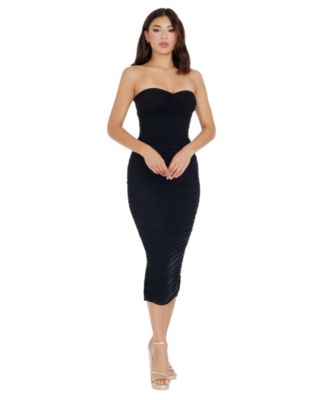 Dress the Population - Women's Heather Strapless Bodycon Dress